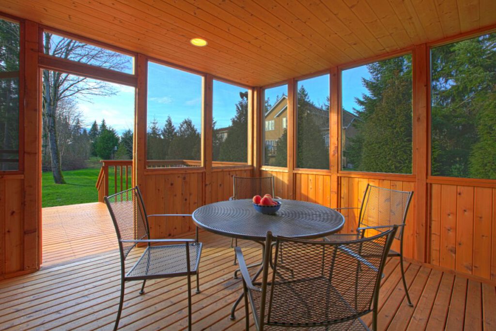 porch construction, porch repair, screened-in porch