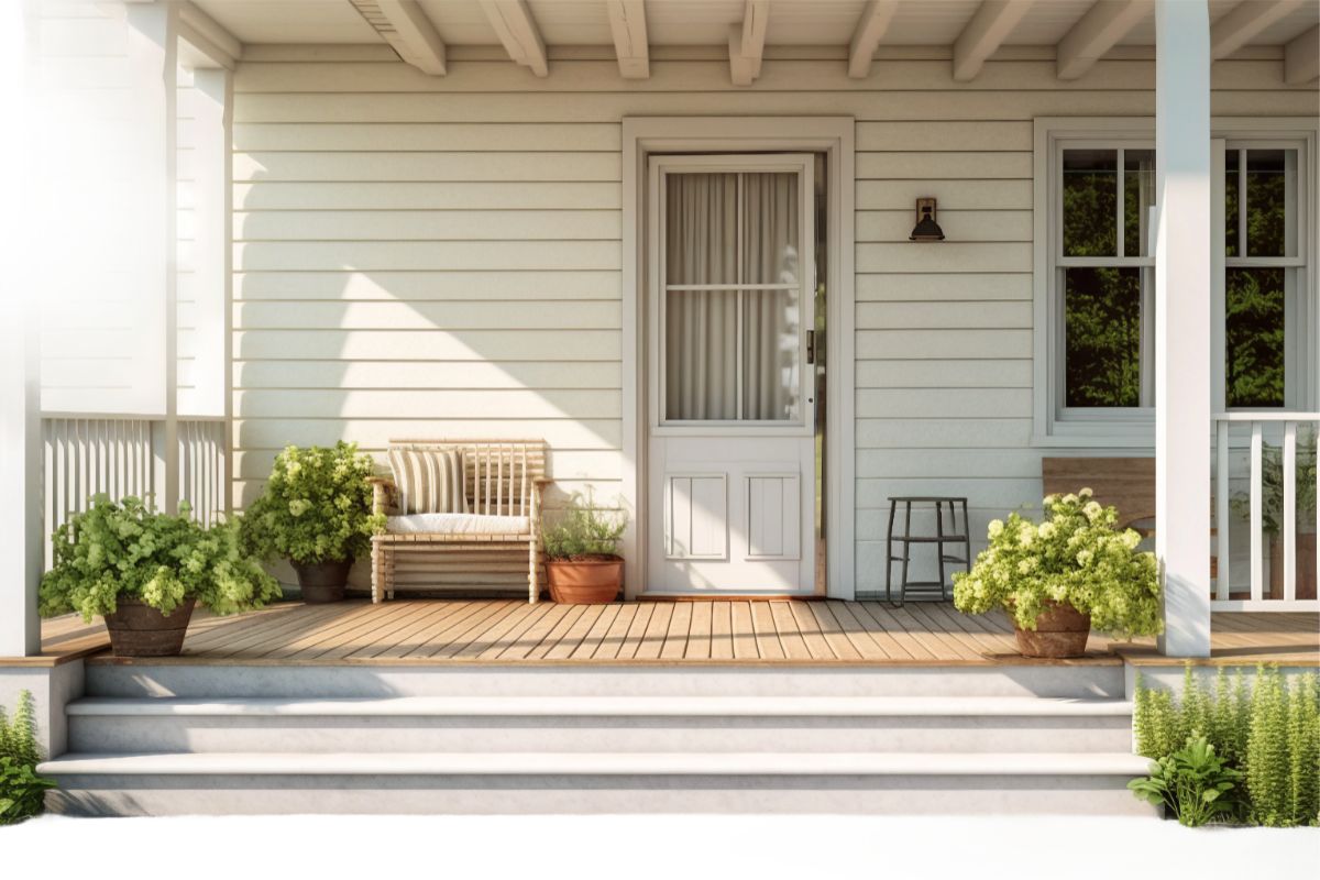 farmhouse porch isolated object transparent background