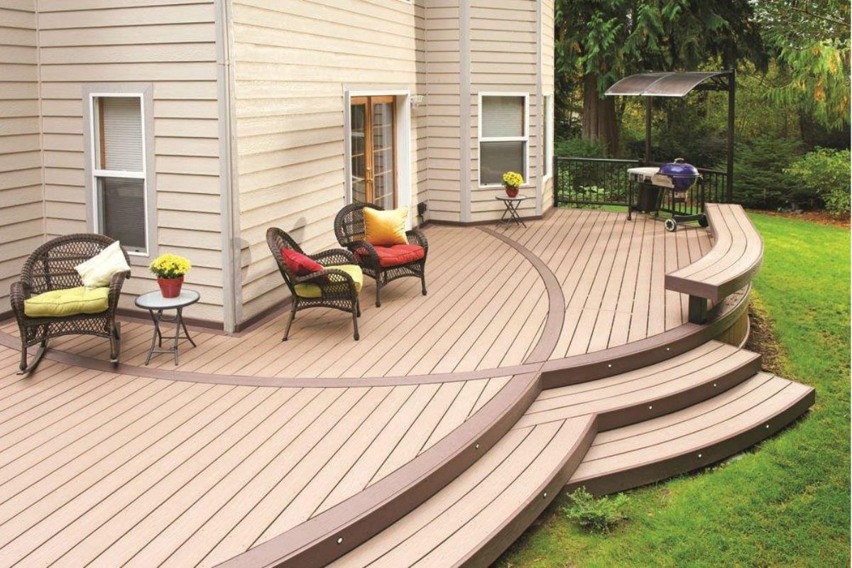 outdoor deck with beautiful deck design