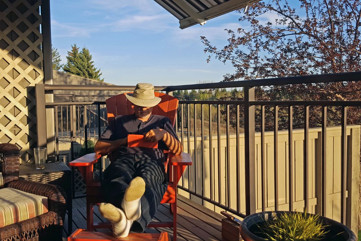 evening relaxation on the deck